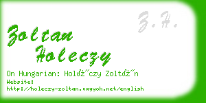 zoltan holeczy business card